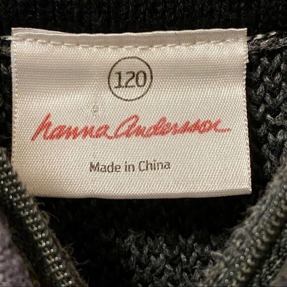 Hanna Andersson red grey white winter sweater - Picture 4 of 6